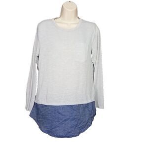 Laugh Out Loud XL Sweater Top Layered Look Light Weight Two Fer Look Size XL